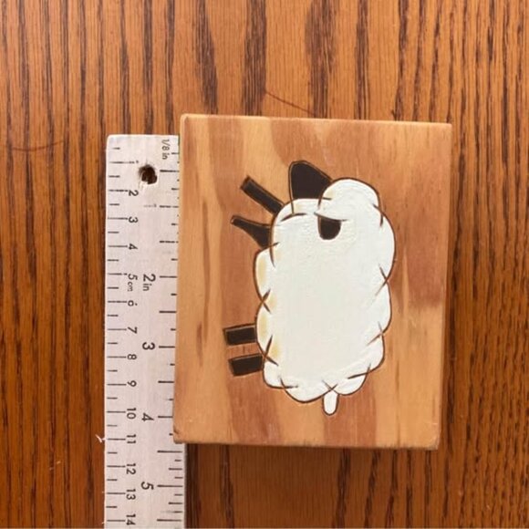 Wood Block Carved Painted Nativity Artist Signed - Picture 6 of 10